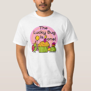 Pastel de bug de suerte camisetas de cumpleaños y 