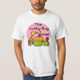 Pastel de bug de suerte camisetas de cumpleaños y