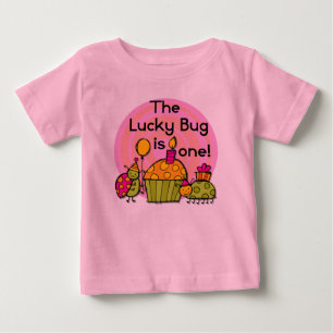 Pastel de bug de suerte camisetas de cumpleaños y 