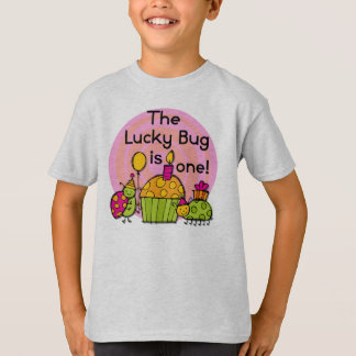 Pastel de bug de suerte camisetas de cumpleaños y