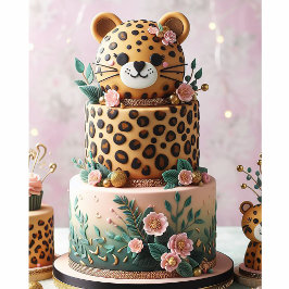 PASTEL DE CAPAS DE LEOPARDO PEQUEÑO Y BONITO