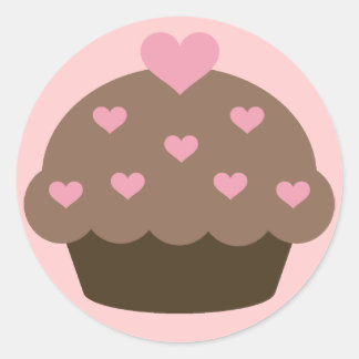Pastel de chocolate Pegatinas de amor
