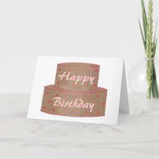 Pastel de chocolate, tarjetas de cumpleaños felice