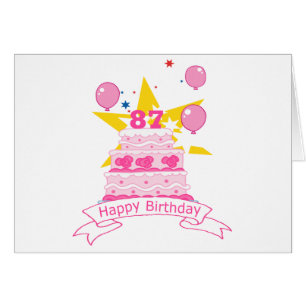 Pastel de cumpleaños de 87 años