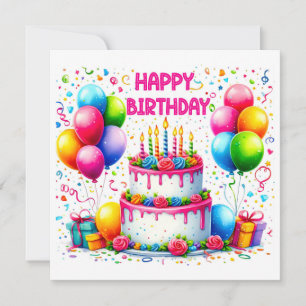 Pastel de cumpleaños feliz