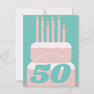 Pastel de Cumpleaños Tiered Rosa Cualquier Edad