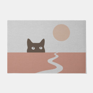 Pastel de felino, alfombra de decoración rosa