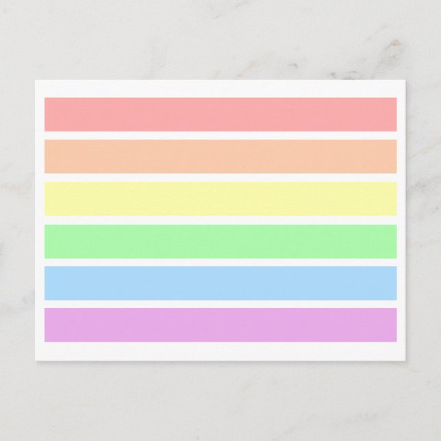 Pastel de luz suave LGBT Orgullo gay Tarjeta de po (Anverso)