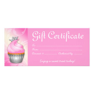 Pastel de pastelería Certificado de Regalo Crown 