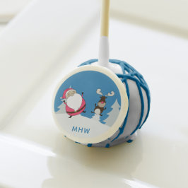 Pastel de personalizado de renos y Santa