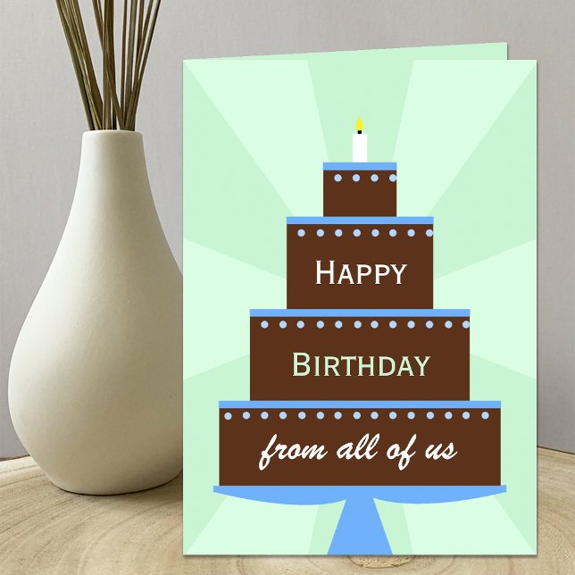 Pastel de tarjetas de cumpleaños de Office CoWorke (Subido por el creador)