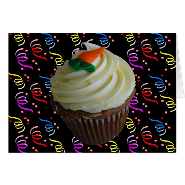 Pastel de tarta de zanahoria con confetti (Anverso (Horizontal))