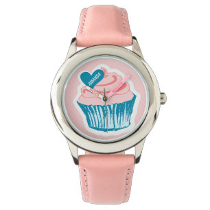 Pastel de tarta Me encantan los relojes de nombres