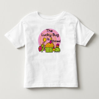 Pastel de torta de bug con suerte camisetas de cum