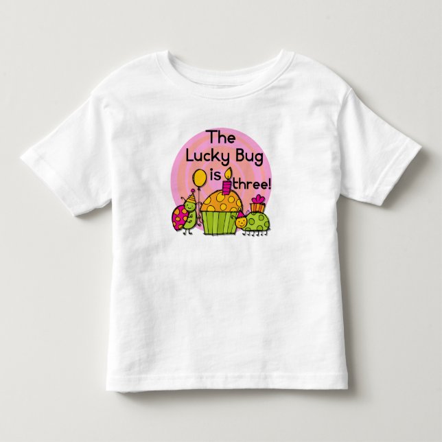Pastel de torta de bug con suerte camisetas de cum (Anverso)