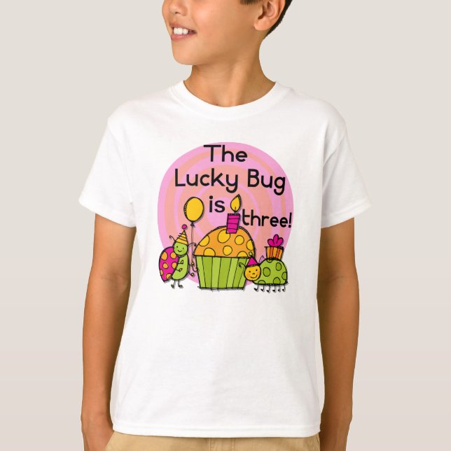 Pastel de torta de bug con suerte camisetas de cum (Anverso)