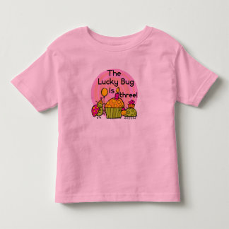 Pastel de torta de bug con suerte camisetas de cum