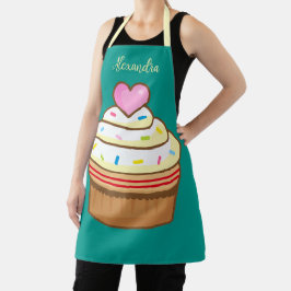 Pastel de torta de niños NOMBRAR retro de delantal