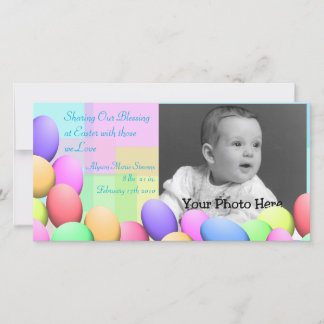 Pastel Eggs de Pascua Invitación para bebés