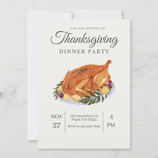 Pastel Elegant Watercolor Invitación a Acción de G (Anverso)