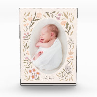 Pastel Floral de recién nacidos Foto Keepsake