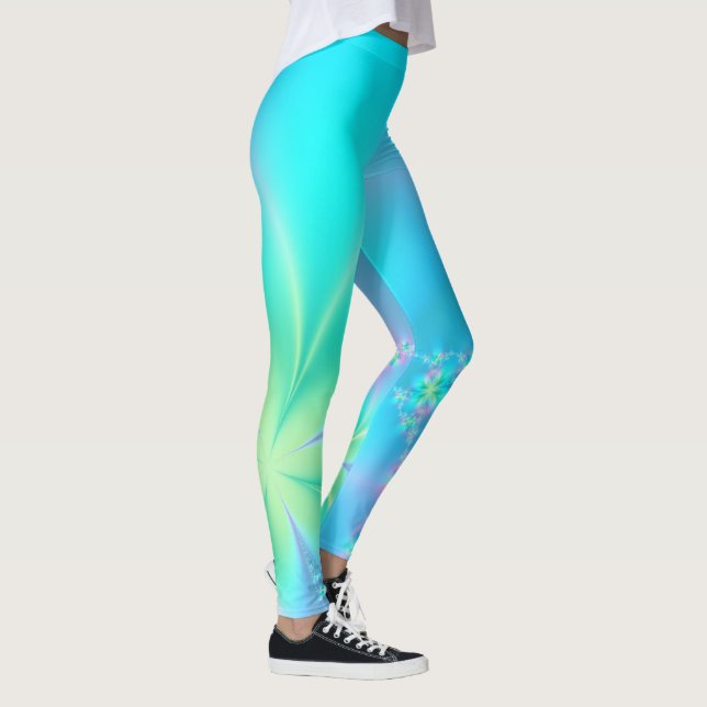 Pastel Floral Fractal Leggings (Derecha)
