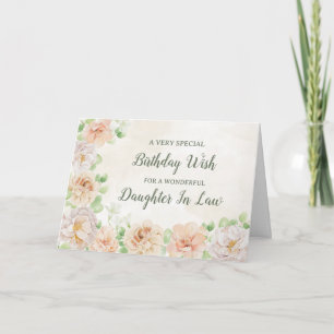Pastel Flores Hija En Tarjeta De Cumpleaños Legal