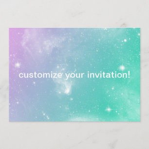 Pastel Galaxy Invitación para cualquier evento!