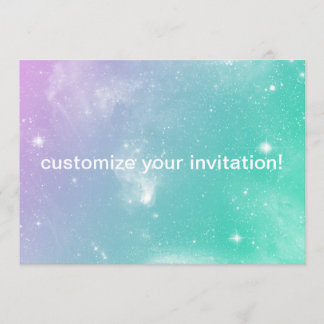 Pastel Galaxy Invitación para cualquier evento!