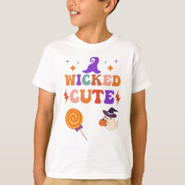 Pastel Gótico Halloween Malvado Camisa Infantil Cu