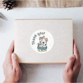 Pastel Gray Blue Baby Dragon Gracias Pegatinas