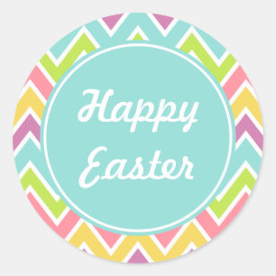 Pastel Happy Easter Pegatinas
