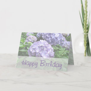 Pastel Hydrangeas en la tarjeta de cumpleaños Treb