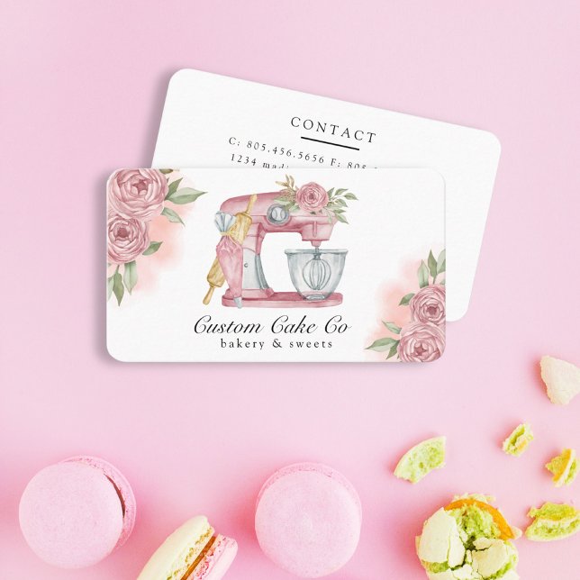 Pastel mezclador acuático + tarjeta de visita rosa (Subido por el creador)