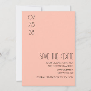 Pastel Minimalista moderno Guardar la tarjeta de f