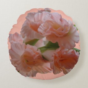 Pastel Naranja Polvo de Gladioli Rosa. Cojín lumba