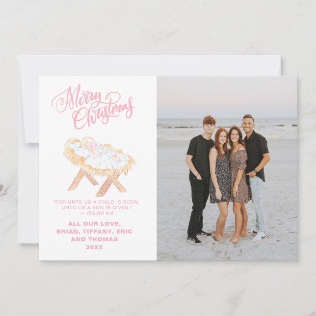 Pastel Nativity | Baby Jesus in a Manger (Anverso)