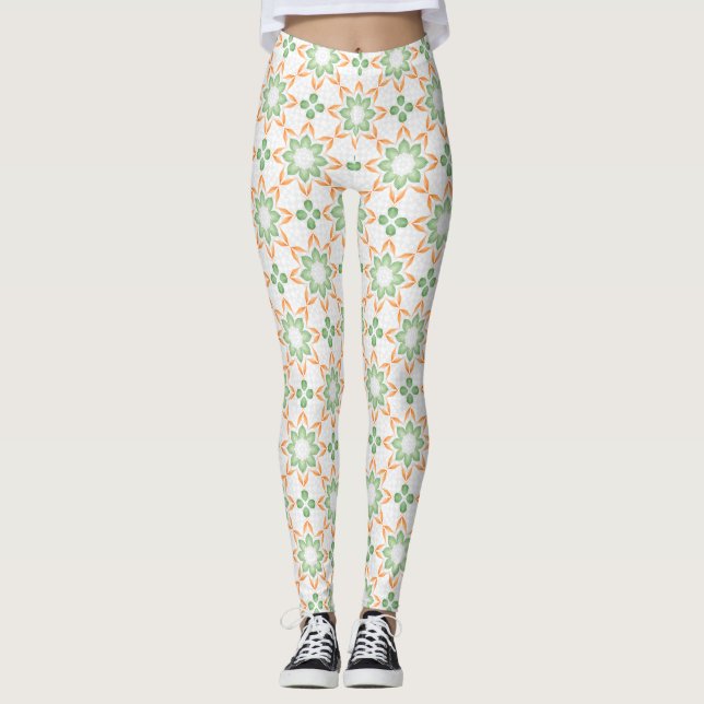 Pastel Nature-Inspired Printed Fashion Leggings (Anverso)