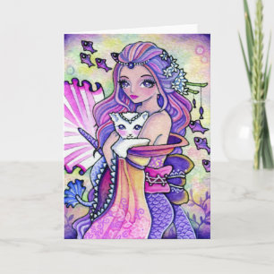 Pastel Ocean Fantasy - tarjeta en blanco