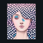 Pastel Ombre Polka Dots Resumen Mujer Arte Pop<br><div class="desc">Este arte mural metalizado es la adición perfecta a cualquier casa con un toque retro o caprichoso. Los puntos de polka oscuros pastel y la mujer de arte pop abstracto aportan un toque de encanto bohemio, mientras que las flores de colores y los motivos naturales le dan un toque de...</div>