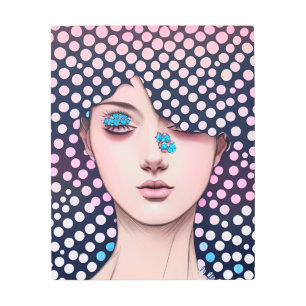 Pastel Ombre Polka Dots Resumen Mujer Arte Pop
