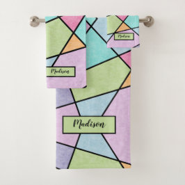 Pastel pastel escarpado Resumen geométrico Nombre