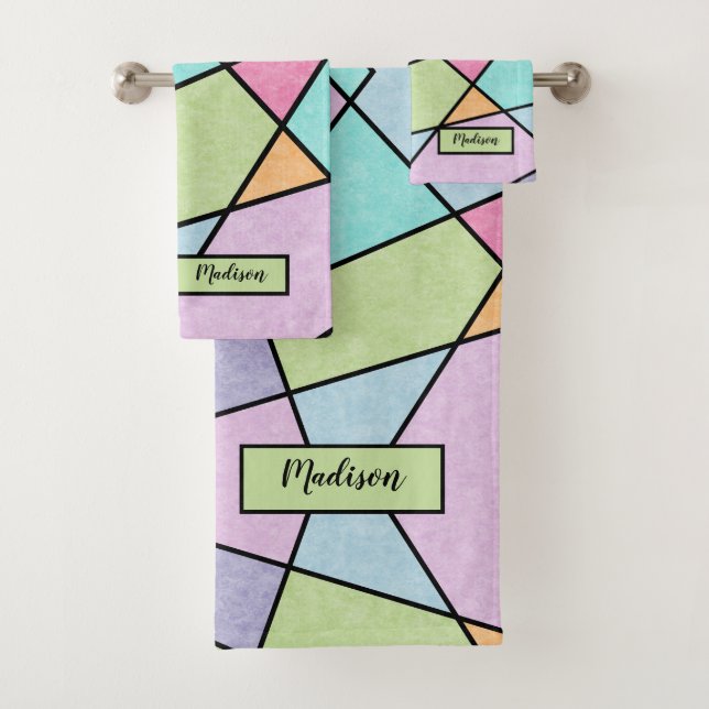 Pastel pastel escarpado Resumen geométrico Nombre  (In situ)