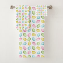Pastel Pattern Of Watercolor Easter Eggs