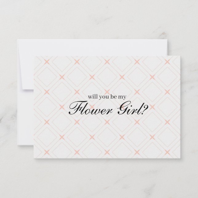 Pastel Peach y Cream Will You Be My Flower Girl (Anverso)