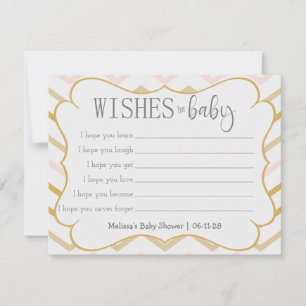 Pastel Peach y Gold Zig Zag Wiers for Baby