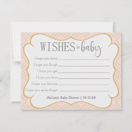 Pastel Peach y Oro Geométrico Wifi para el Bebé