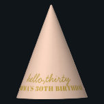 Pastel Peachy Hello Thirthday Party Gorra<br><div class="desc">... </div>