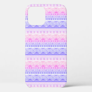 Pastel Pink Morple Girly Ombre iPhone 12 Funda