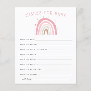 Pastel Pink Rainbow Shower Wire para la tarjeta de